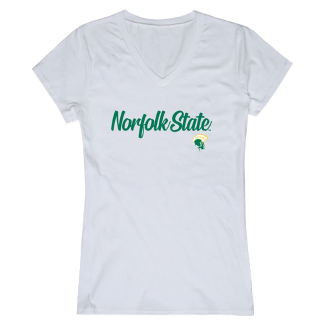 NSU Norfolk State University Spartans Womens Script Tee T-Shirt-Campus-Wardrobe