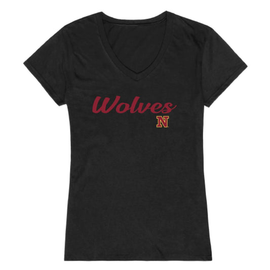 NSU Northern State University Wolves Womens Script Tee T-Shirt-Campus-Wardrobe