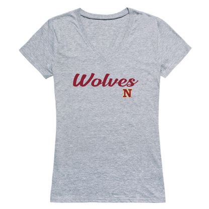 NSU Northern State University Wolves Womens Script Tee T-Shirt-Campus-Wardrobe