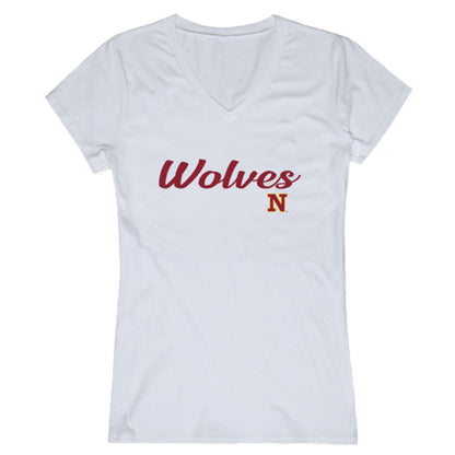 NSU Northern State University Wolves Womens Script Tee T-Shirt-Campus-Wardrobe