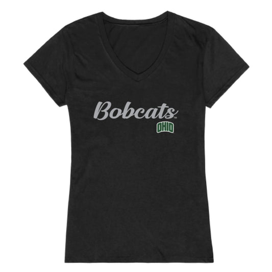 Ohio University Bobcats Womens Script Tee T-Shirt-Campus-Wardrobe