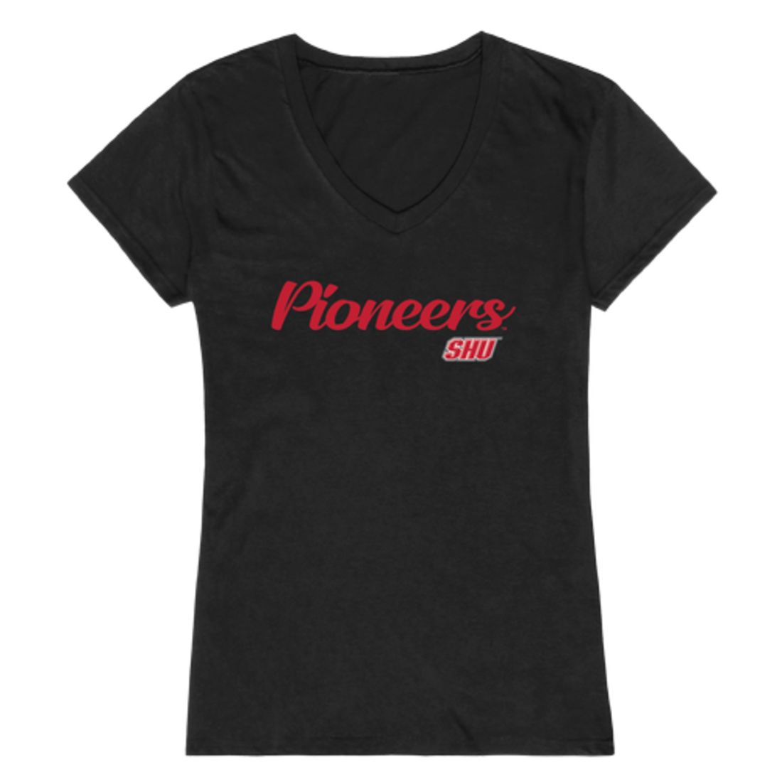 Sacred Heart University Pioneers Womens Script Tee T-Shirt-Campus-Wardrobe
