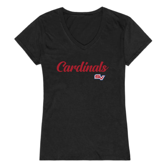 SVSU Saginaw Valley State Universitys Womens Script Tee T-Shirt-Campus-Wardrobe