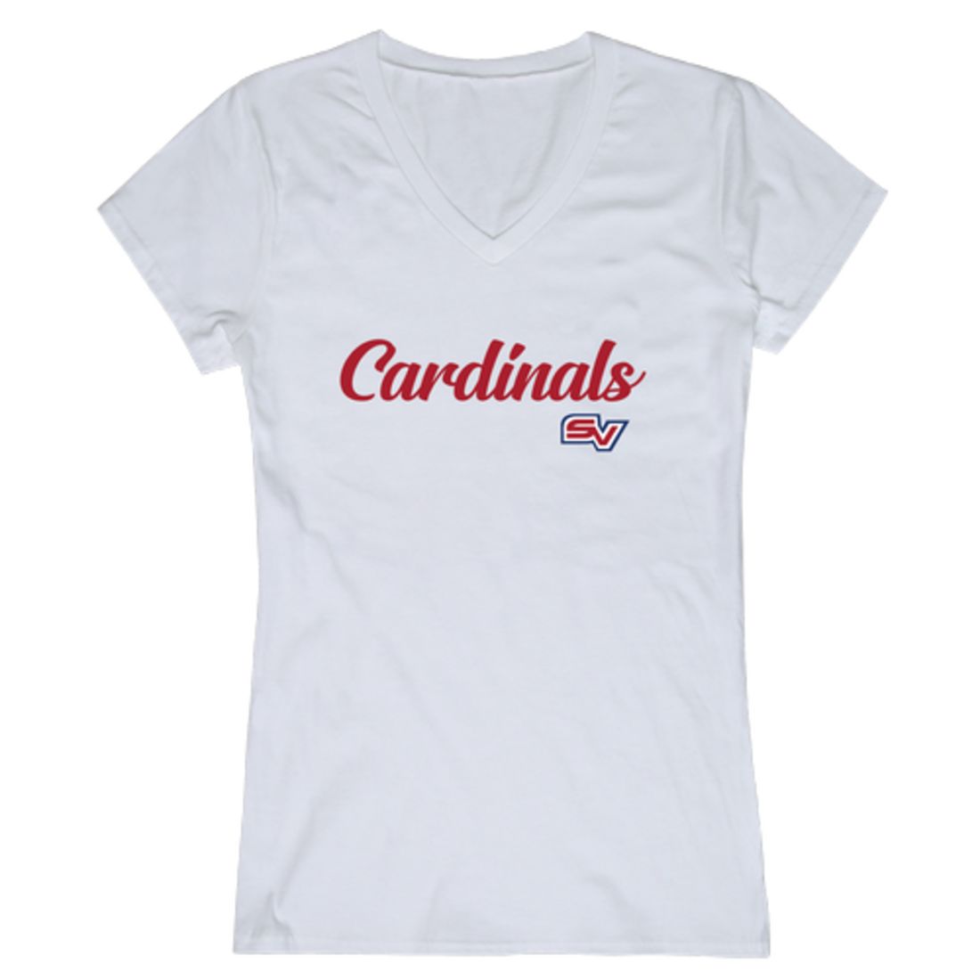 SVSU Saginaw Valley State Universitys Womens Script Tee T-Shirt-Campus-Wardrobe