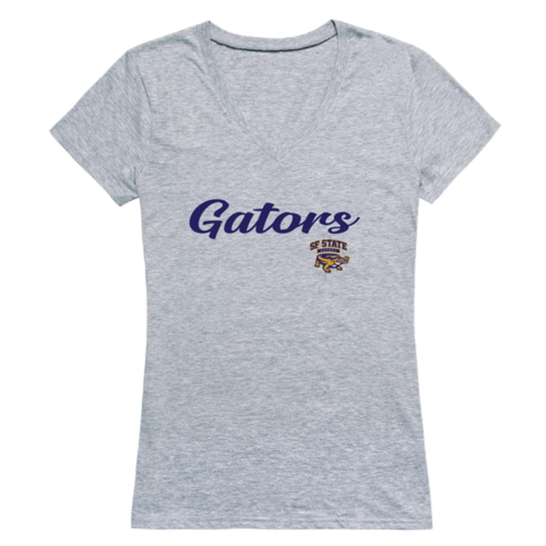 SFSU San Francisco State University Gators Womens Script Tee T-Shirt-Campus-Wardrobe