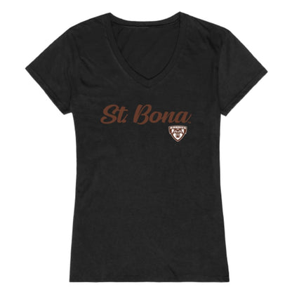 SBU St. Bonaventure University Bonnies Womens Script Tee T-Shirt-Campus-Wardrobe