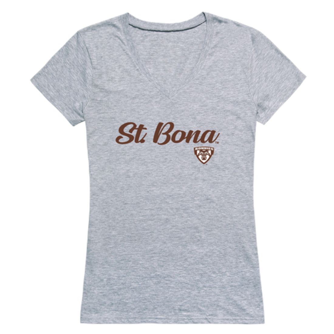 SBU St. Bonaventure University Bonnies Womens Script Tee T-Shirt-Campus-Wardrobe