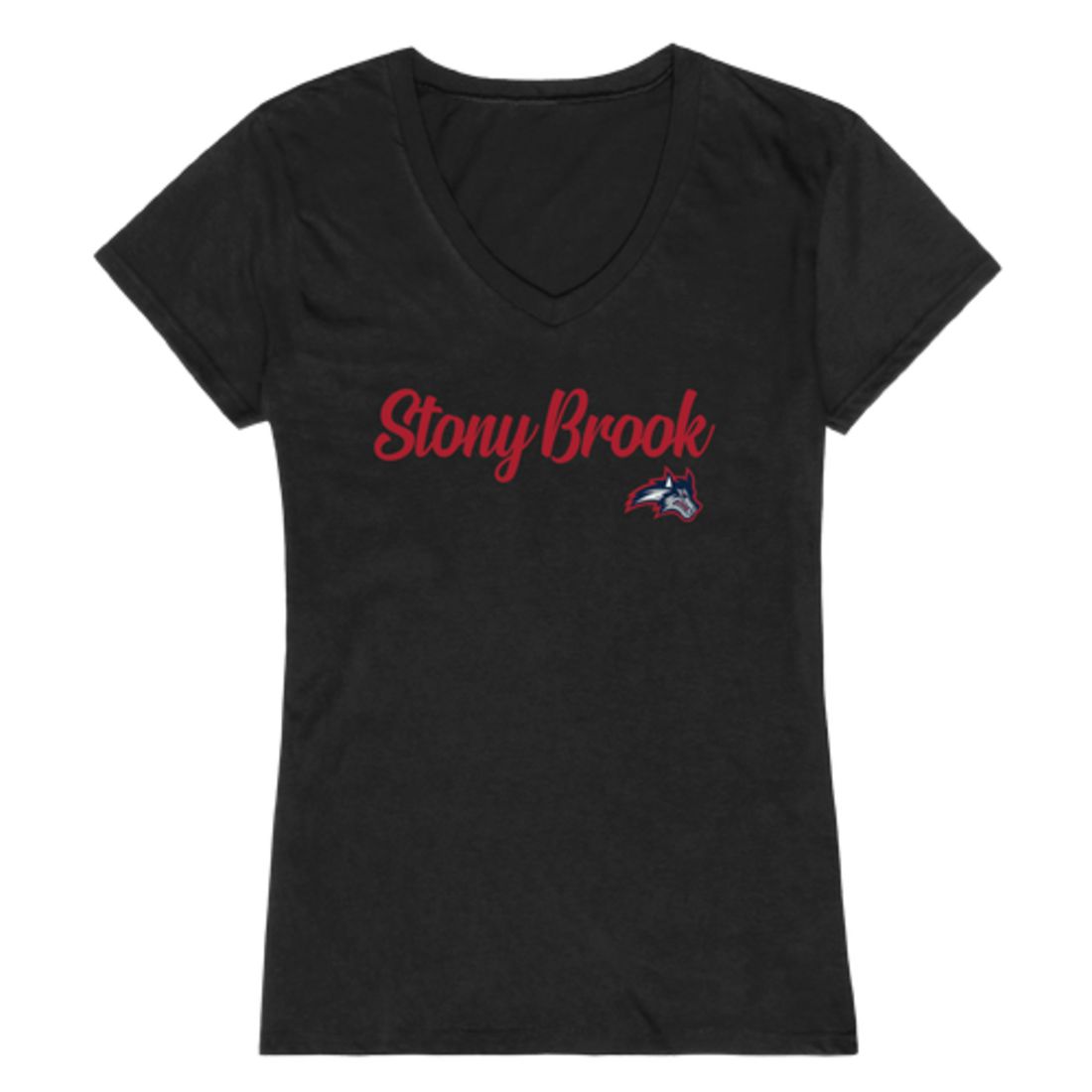 Stony Brook University Seawolves Womens Script Tee T-Shirt-Campus-Wardrobe