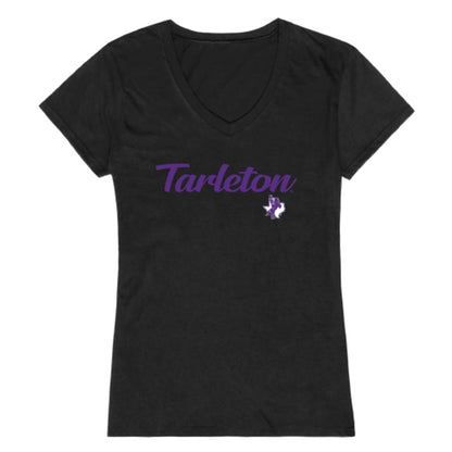 Tarleton State University Texans Womens Script Tee T-Shirt-Campus-Wardrobe