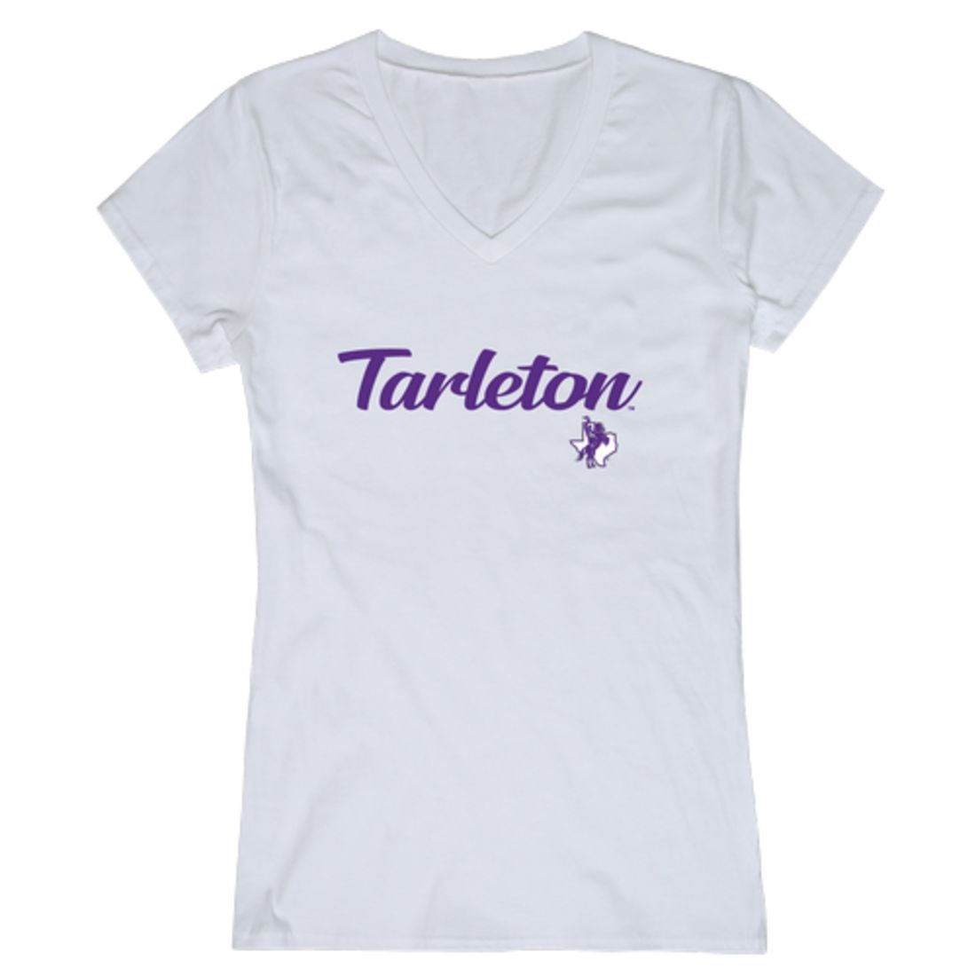 Tarleton State University Texans Womens Script Tee T-Shirt-Campus-Wardrobe