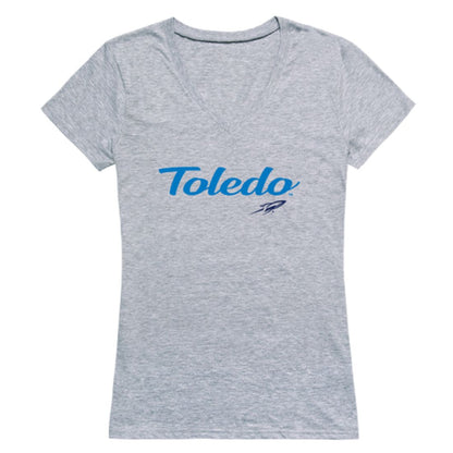 University of Toledo Rockets Womens Script Tee T-Shirt-Campus-Wardrobe