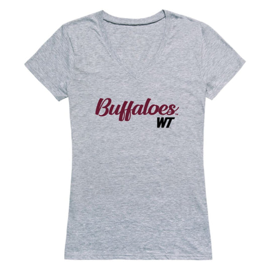 Mouseover Image, WTAMU West Texas A&M University Buffaloes Womens Script Tee T-Shirt-Campus-Wardrobe