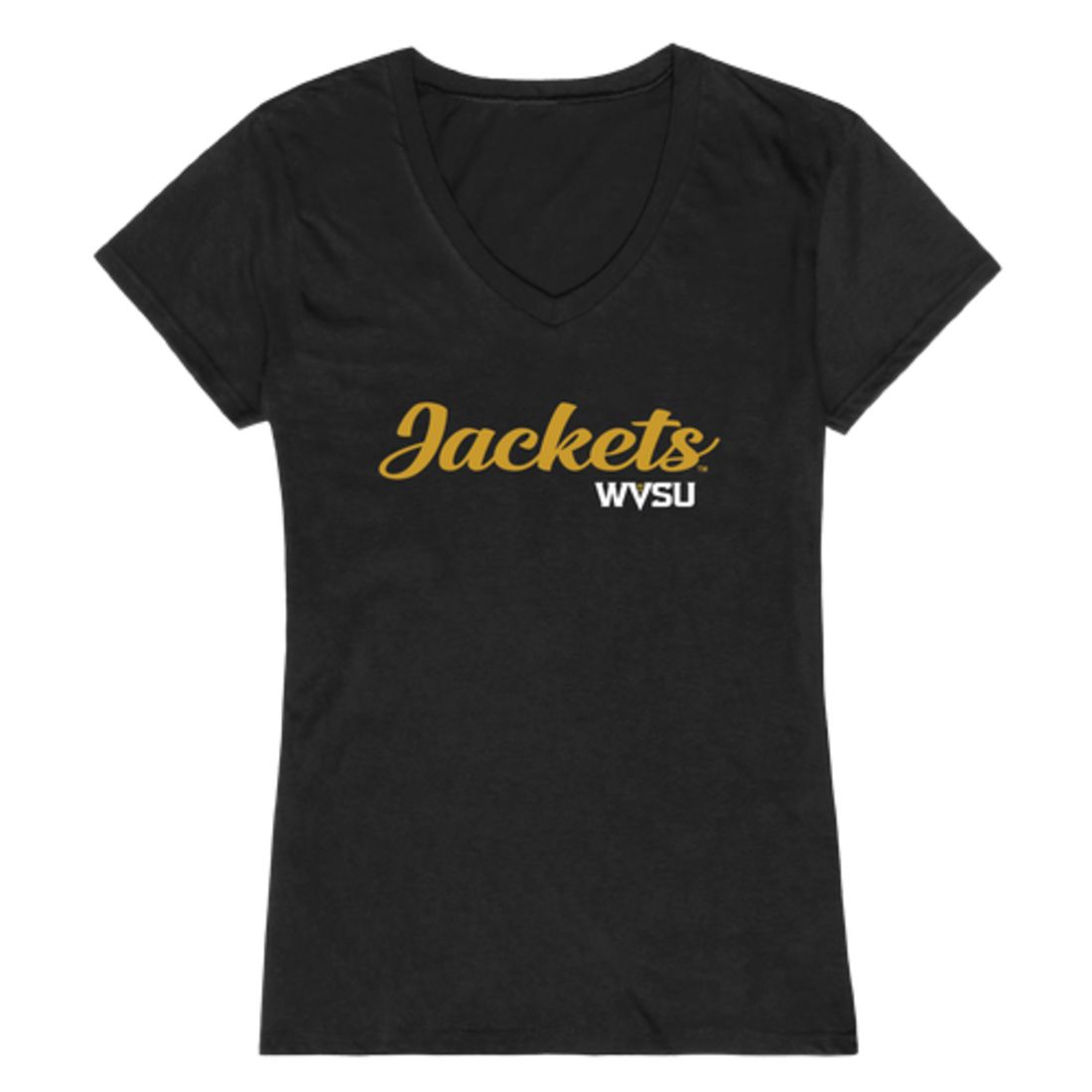 WVSU West Virginia State University Yellow Jackets Womens Script Tee T-Shirt-Campus-Wardrobe