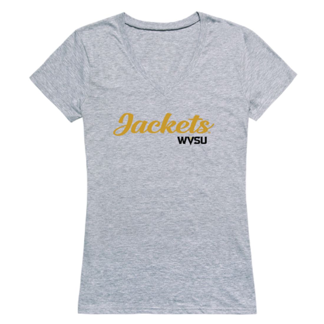 WVSU West Virginia State University Yellow Jackets Womens Script Tee T-Shirt-Campus-Wardrobe