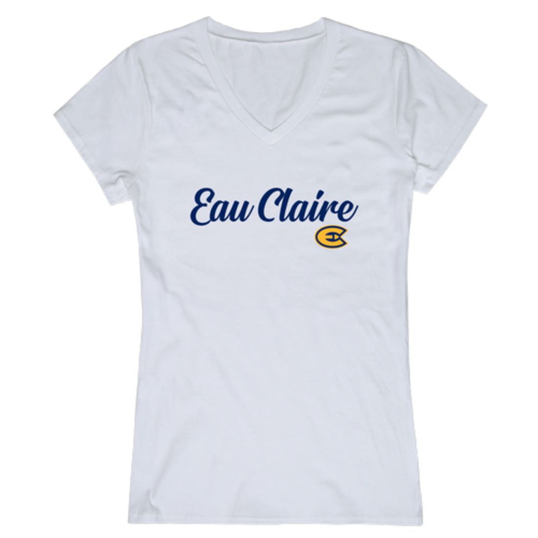 UWEC University of Wisconsin-Eau Claire Blugolds Womens Script Tee T-Shirt-Campus-Wardrobe