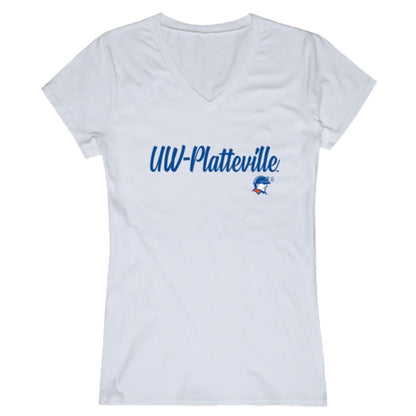 UW University of Wisconsin Platteville Pioneers Womens Script Tee T-Shirt-Campus-Wardrobe