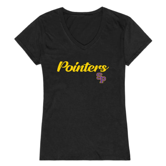 UWSP University of Wisconsin Stevens Point Pointers Womens Script Tee T-Shirt-Campus-Wardrobe