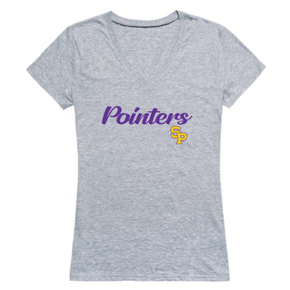 UWSP University of Wisconsin Stevens Point Pointers Womens Script Tee T-Shirt-Campus-Wardrobe