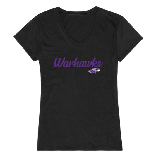 UWW University of Wisconsinwater Warhawks Womens Script Tee T-Shirt-Campus-Wardrobe