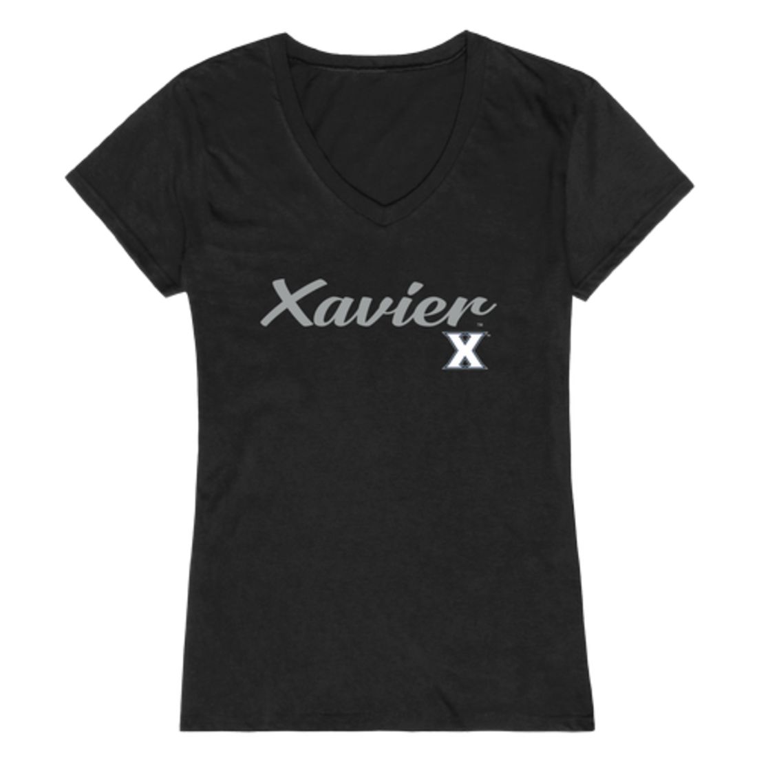 Xavier University Musketeers Womens Script Tee T-Shirt-Campus-Wardrobe