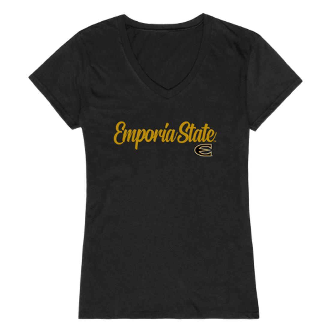 Emporia State University Hornets Womens Script Tee T-Shirt-Campus-Wardrobe