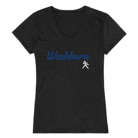 Washburn University Ichabods Womens Script Tee T-Shirt-Campus-Wardrobe