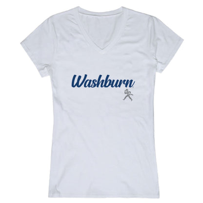 Washburn University Ichabods Womens Script Tee T-Shirt-Campus-Wardrobe