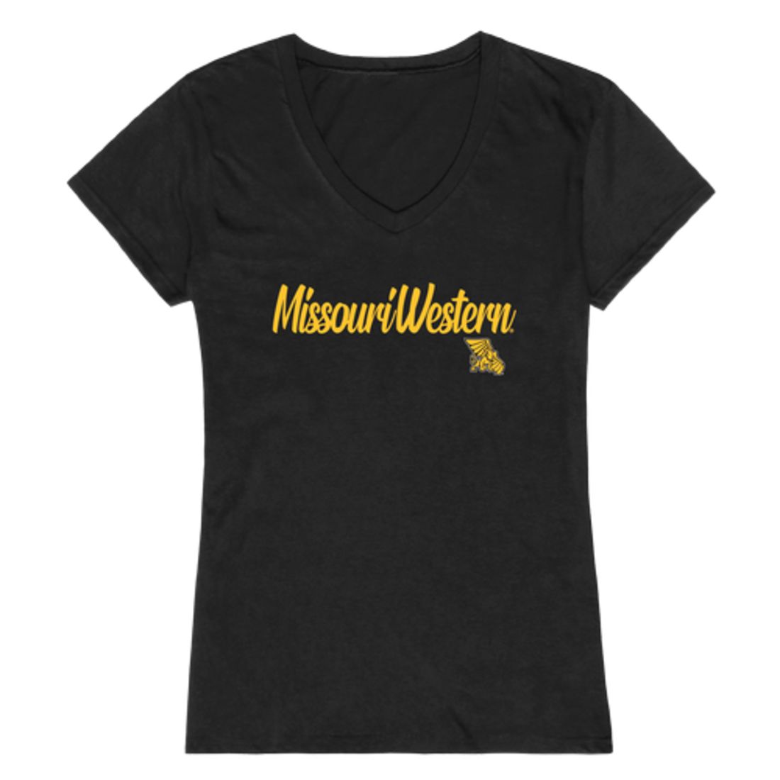 MWSU Missouri Western State University Griffons Womens Script Tee T-Shirt-Campus-Wardrobe