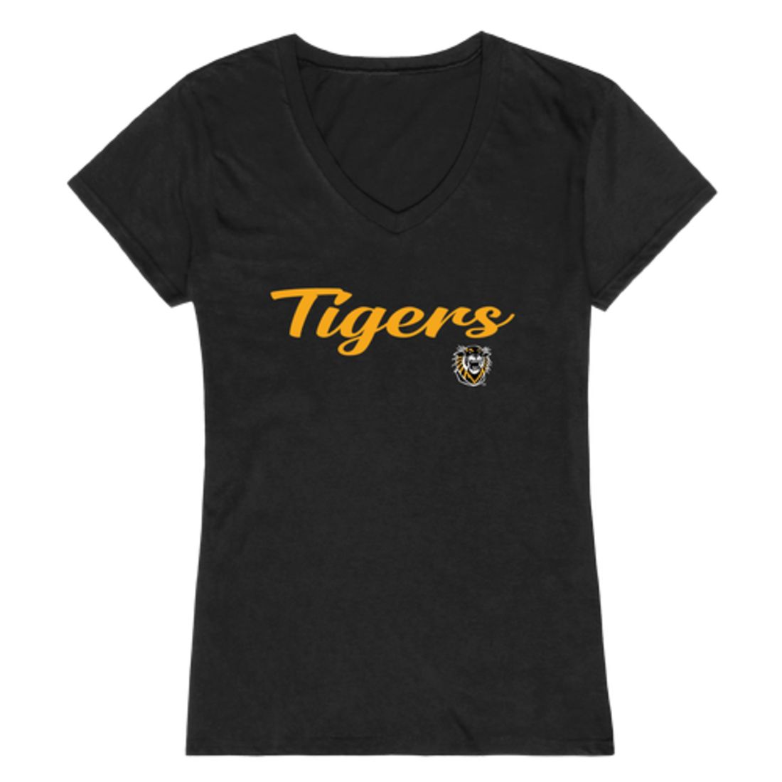 FHSU Fort Hays State University Tigers Womens Script Tee T-Shirt-Campus-Wardrobe