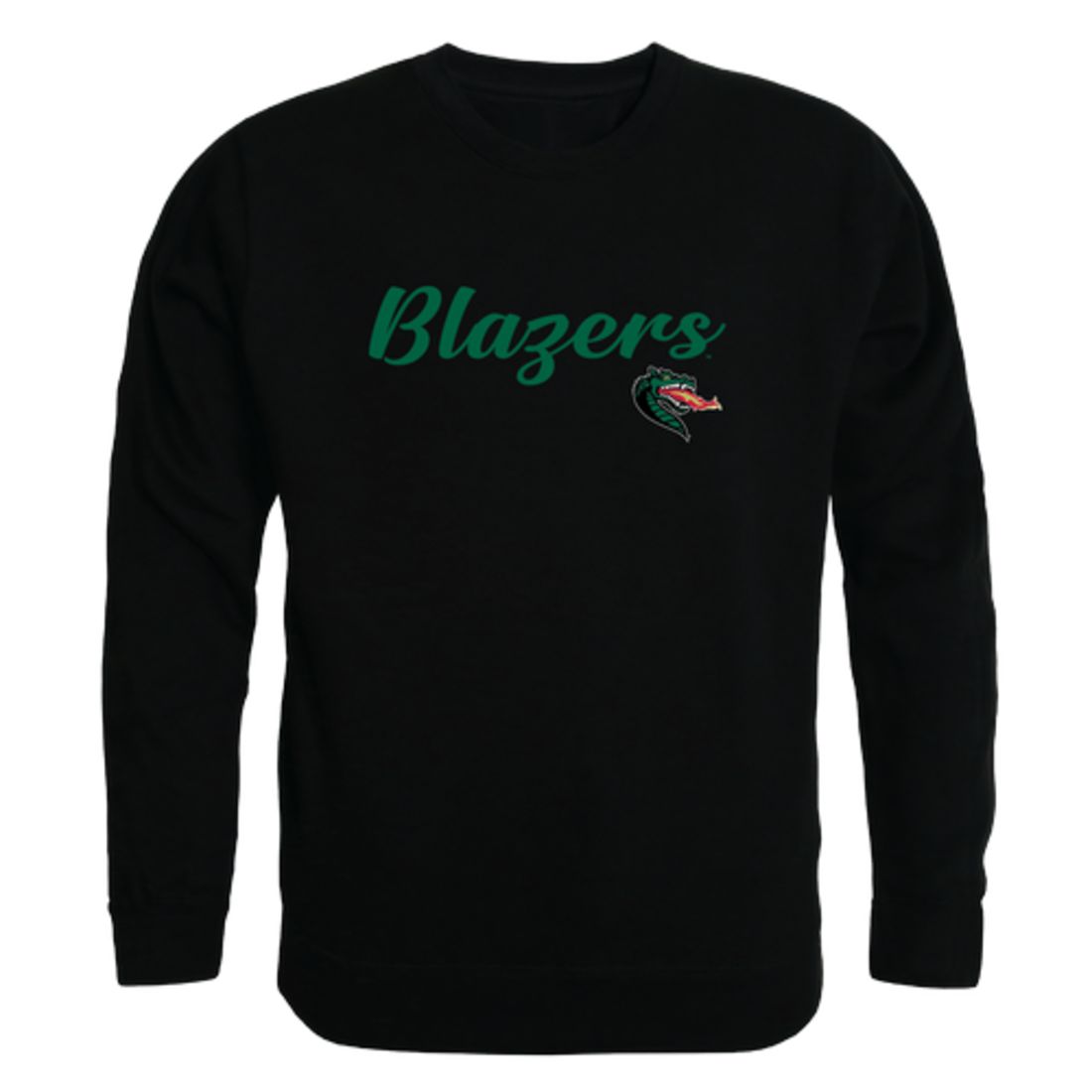 UAB University of Alabama at Birmingham Blazer Script Crewneck Pullover Sweatshirt Sweater Black-Campus-Wardrobe