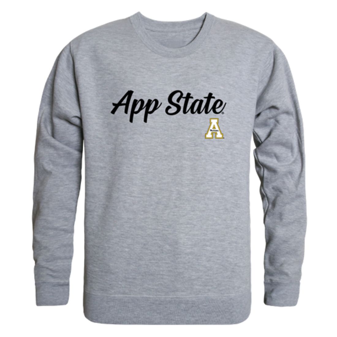 Appalachian App State University Mountaineers Script Crewneck Pullover Sweatshirt Sweater Black-Campus-Wardrobe