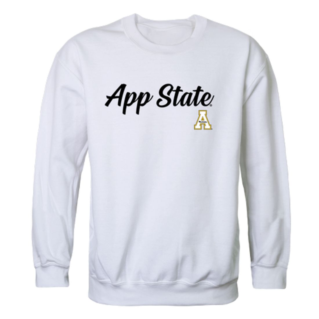 Appalachian App State University Mountaineers Script Crewneck Pullover Sweatshirt Sweater Black-Campus-Wardrobe