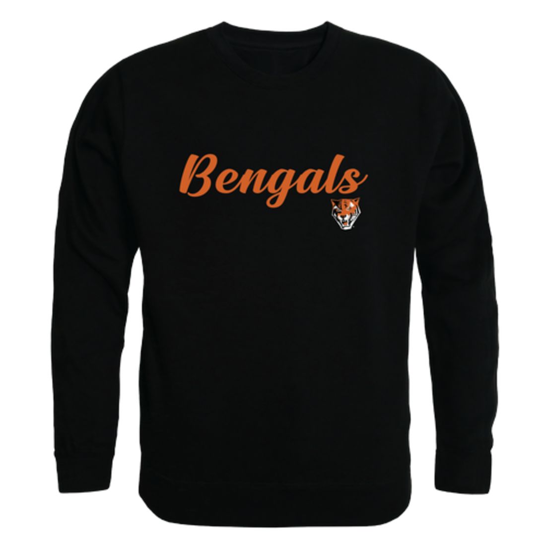 SUNY Buffalo State College Bengals Script Crewneck Pullover Sweatshirt Sweater Black-Campus-Wardrobe