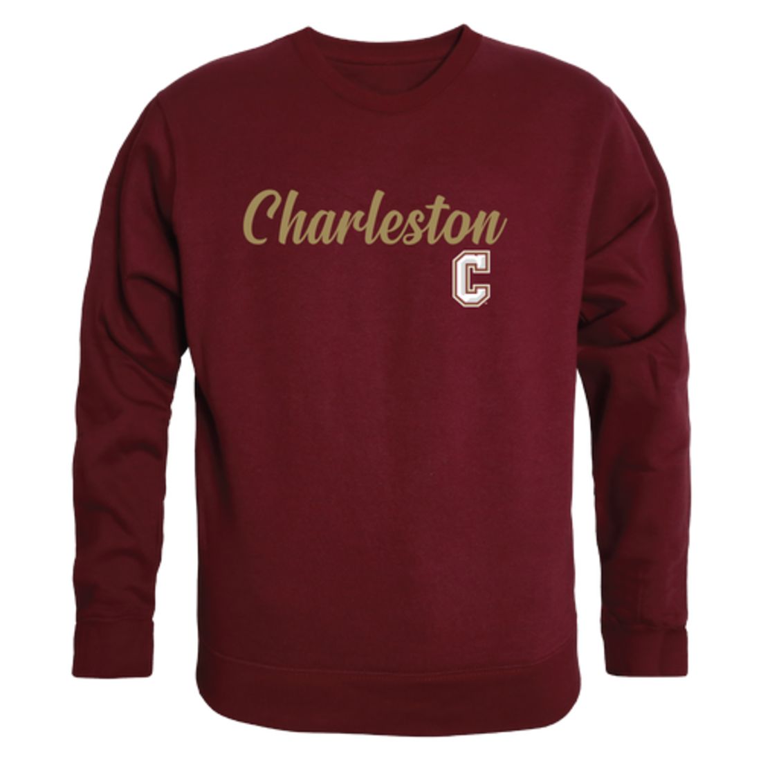COFC College of Charleston Cougars Script Crewneck Pullover Sweatshirt Sweater Black-Campus-Wardrobe