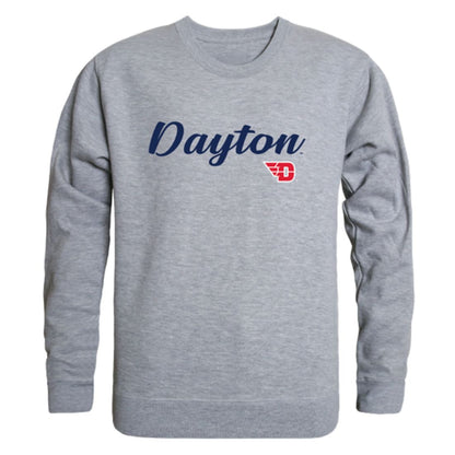 UD University of Dayton Flyers Script Crewneck Pullover Sweatshirt Sweater Black-Campus-Wardrobe