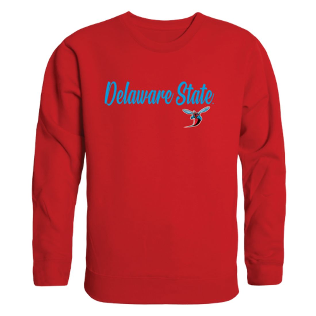 DSU Delaware State University Hornet Script Crewneck Pullover Sweatshirt Sweater Black-Campus-Wardrobe