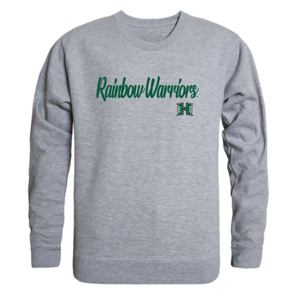 University of Hawaii Rainbow Warriors Script Crewneck Pullover Sweatshirt Sweater Black-Campus-Wardrobe