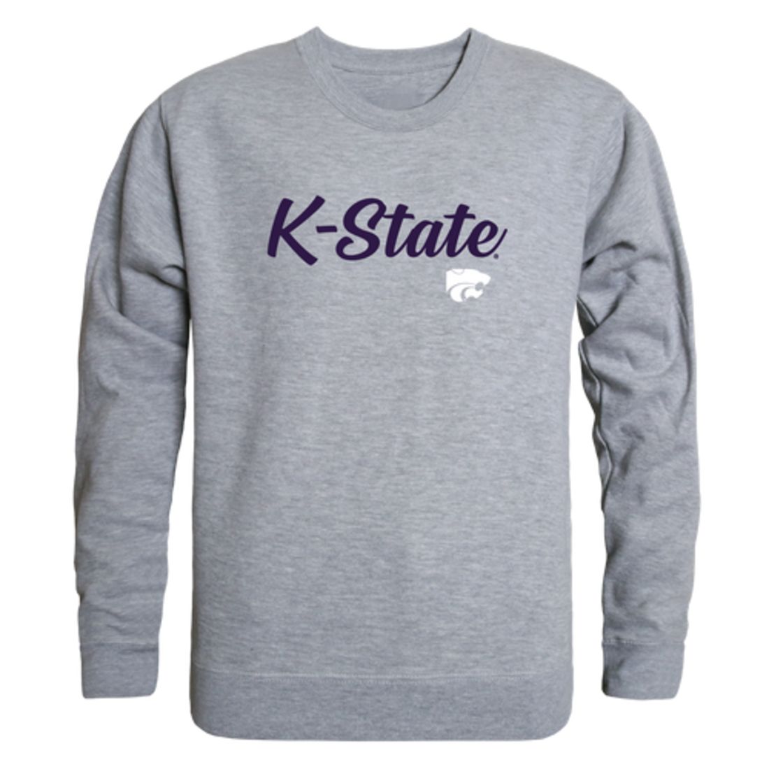 KSU Kansas State University Wildcats Script Crewneck Pullover Sweatshirt Sweater Black-Campus-Wardrobe
