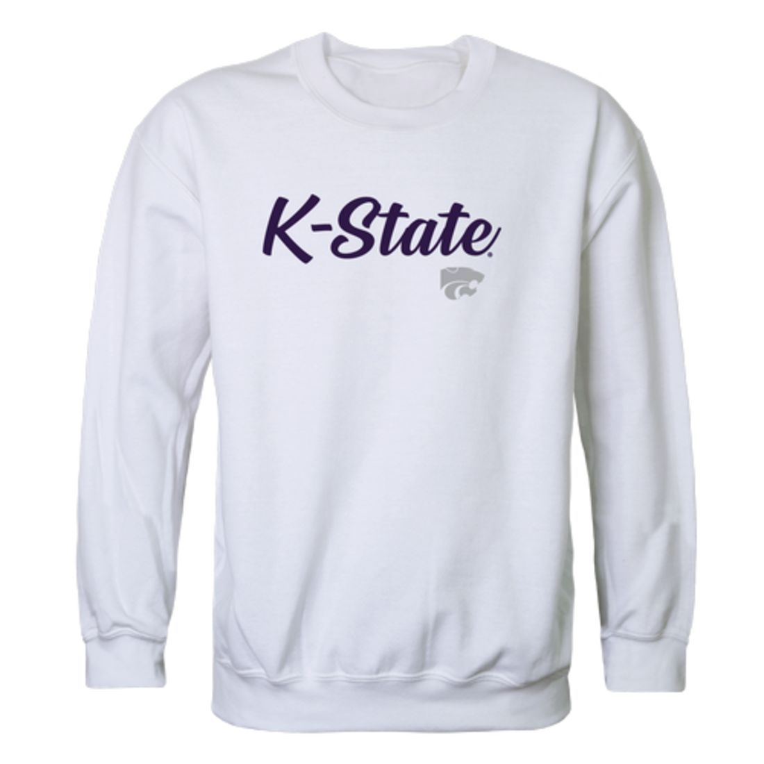 KSU Kansas State University Wildcats Script Crewneck Pullover Sweatshirt Sweater Black-Campus-Wardrobe