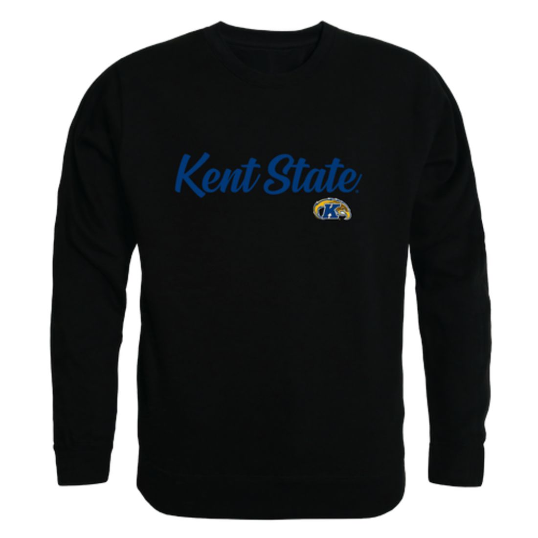 KSU Kent State University The Golden Eagles Script Crewneck Pullover Sweatshirt Sweater Black-Campus-Wardrobe