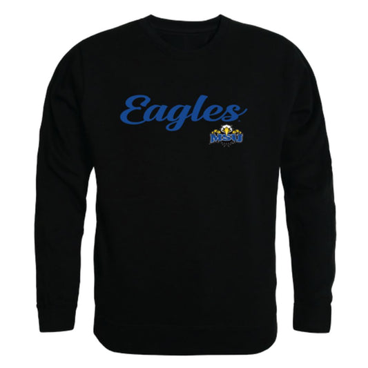 MSU Morehead State University Eagles Script Crewneck Pullover Sweatshirt Sweater Black-Campus-Wardrobe