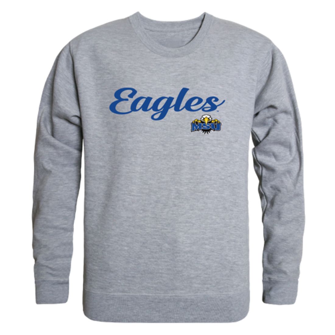 MSU Morehead State University Eagles Script Crewneck Pullover Sweatshirt Sweater Black-Campus-Wardrobe