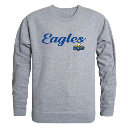 MSU Morehead State University Eagles Script Crewneck Pullover Sweatshirt Sweater Black-Campus-Wardrobe