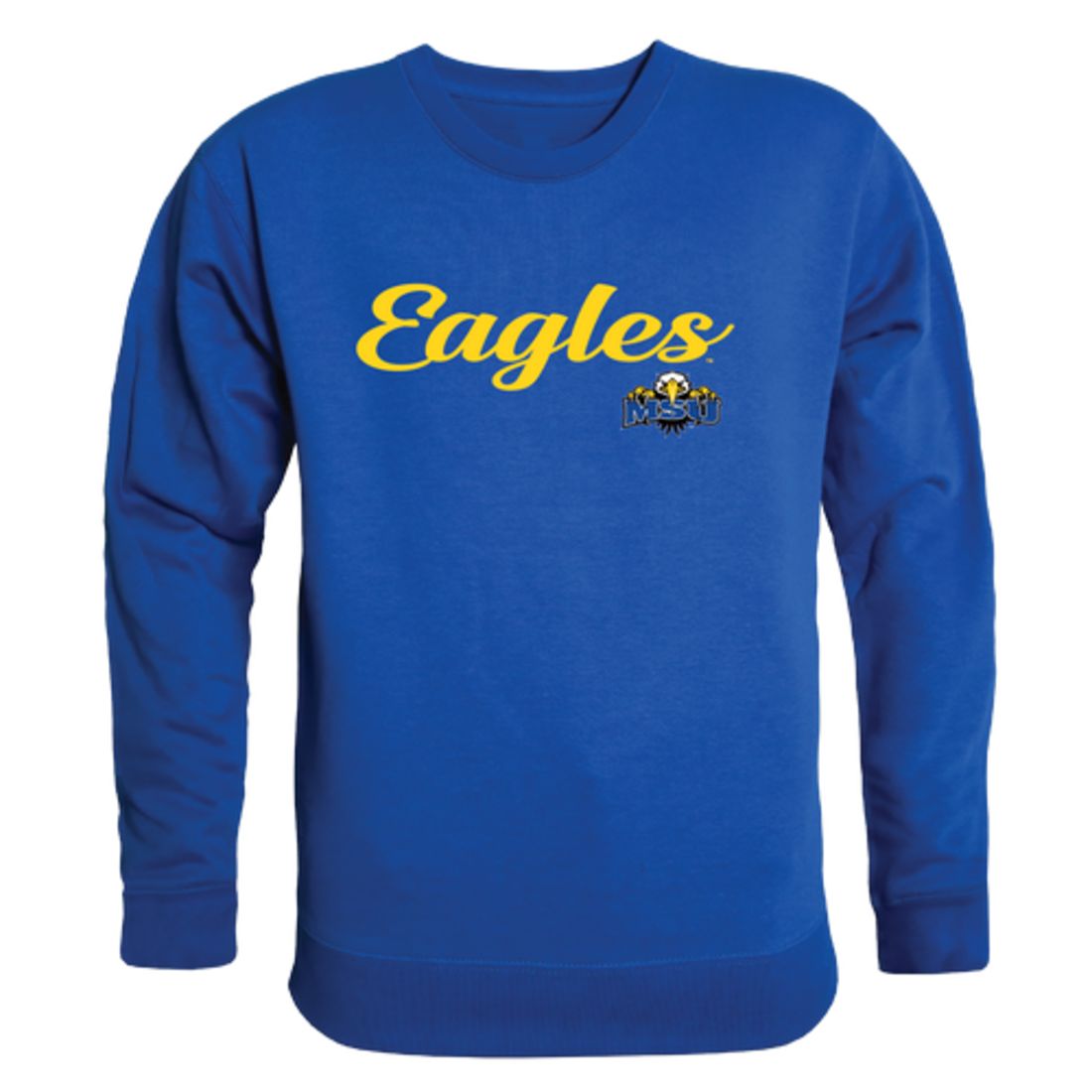 MSU Morehead State University Eagles Script Crewneck Pullover Sweatshirt Sweater Black-Campus-Wardrobe