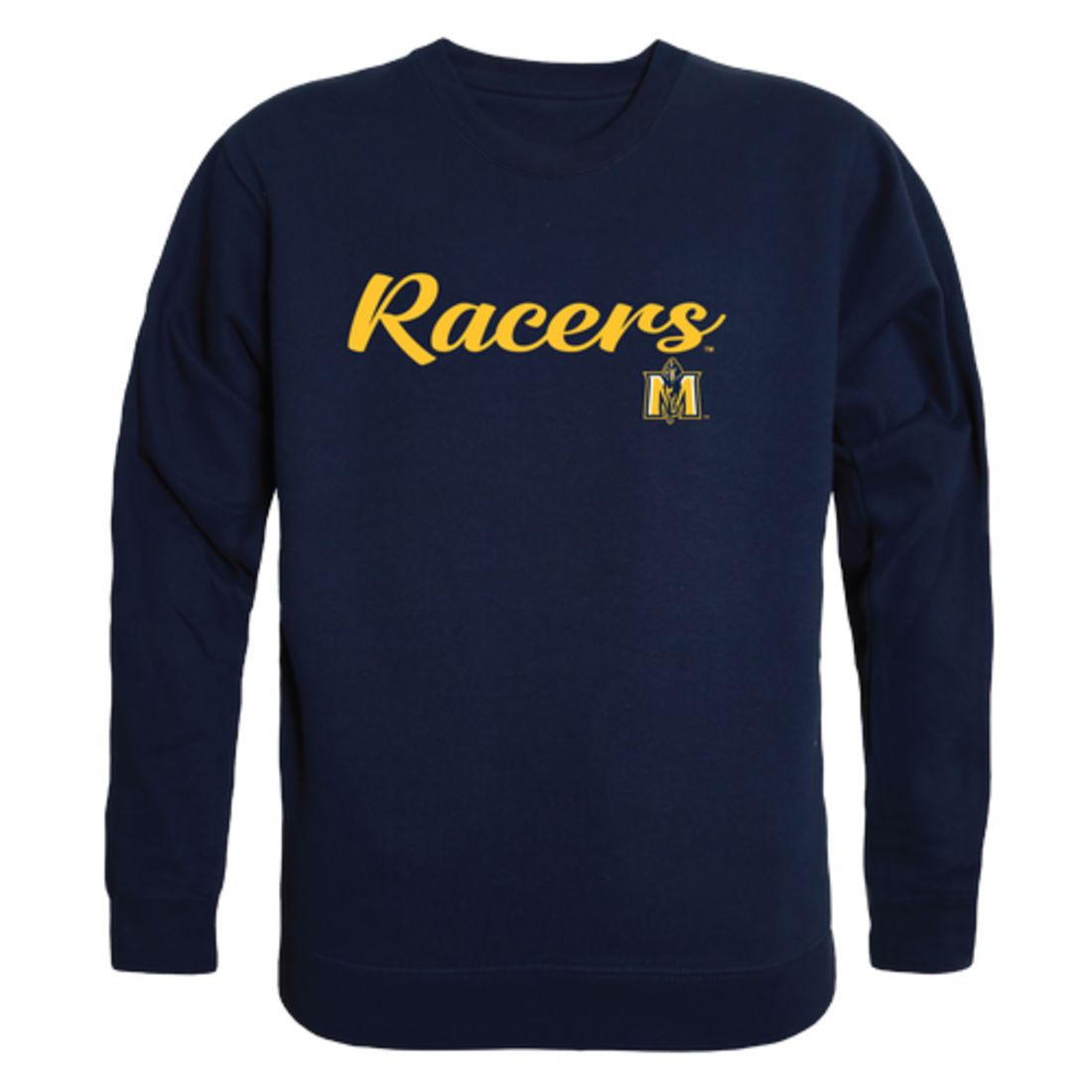 MSU Murray State University Racers Script Crewneck Pullover Sweatshirt Sweater Black-Campus-Wardrobe