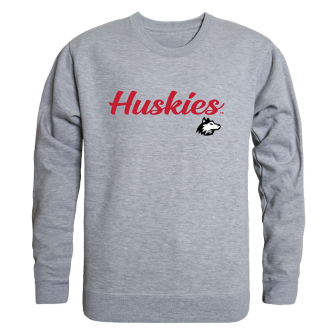 NIU Northern Illinois University Huskies Script Crewneck Pullover Sweatshirt Sweater Black-Campus-Wardrobe