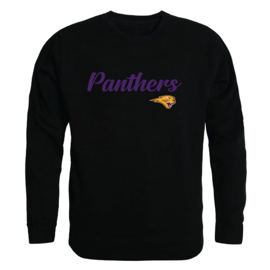 University of Northern Iowa Panthers Script Crewneck Pullover Sweatshirt Sweater Black-Campus-Wardrobe