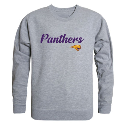 University of Northern Iowa Panthers Script Crewneck Pullover Sweatshirt Sweater Black-Campus-Wardrobe