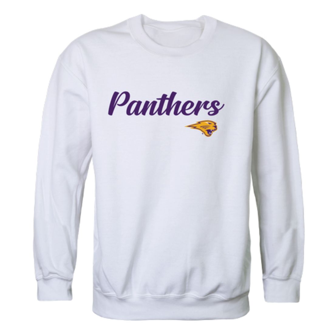 University of Northern Iowa Panthers Script Crewneck Pullover Sweatshirt Sweater Black-Campus-Wardrobe