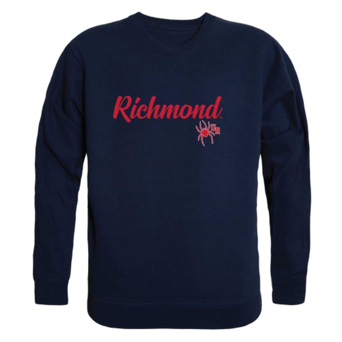 University of Richmond Spiders Script Crewneck Pullover Sweatshirt Sweater Black-Campus-Wardrobe